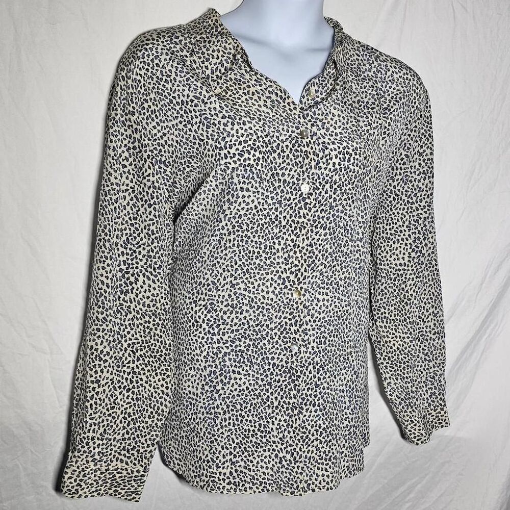 vintage y2k 2000s patterned silk plus size blouse
